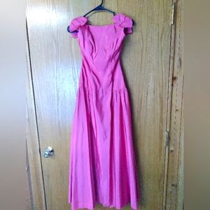 TRUE VINTAGE 50s Priscilla of Boston Pink Dress Altered/Tailored
